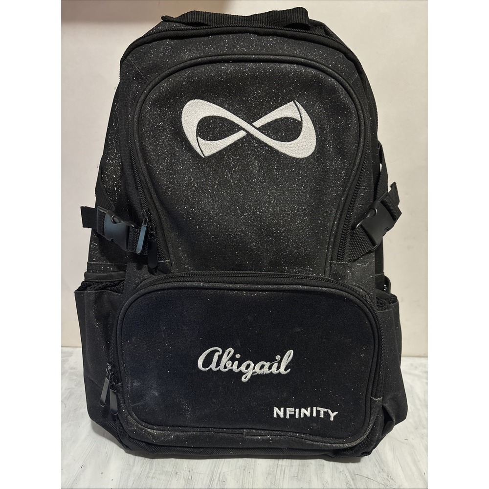 Nfinity Infinity Cheer Backpack Black  Logos for Cheerleading 17 "Abigail"